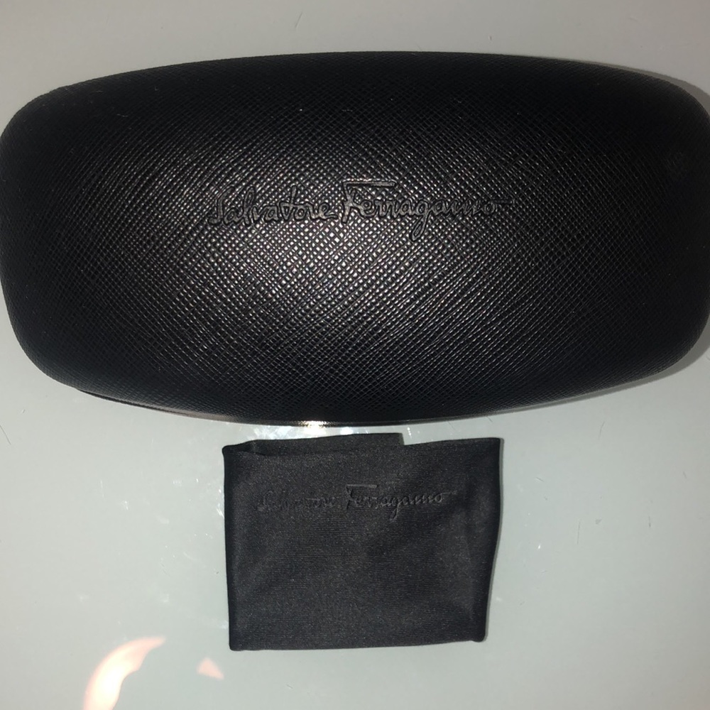 Salvatore Ferragamo black sunglass case